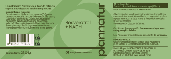 Resveratrol 98% + NADH - Imagen 2